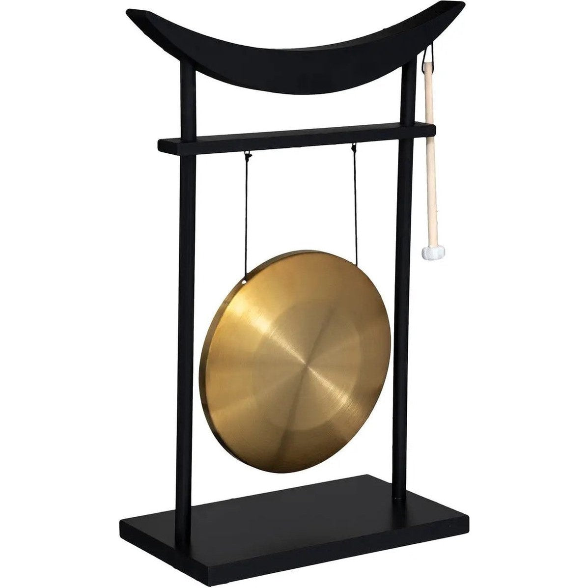 Atmosphera - Tafelgong - zwart/goud - hout/metaal - 48 x 69 cm - Aziatisch Home Deco meditatie geluid instrument