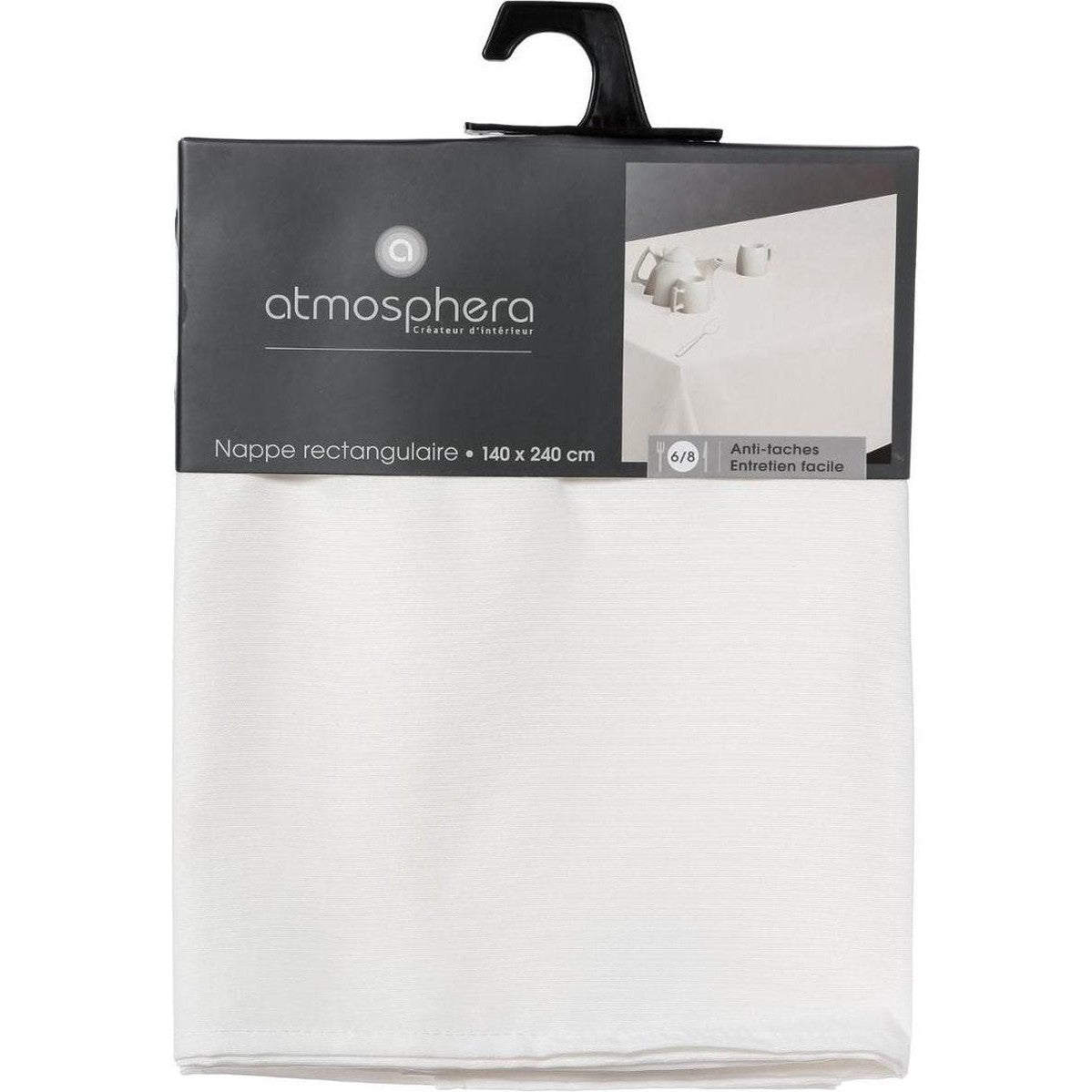 Atmosphera Tafelkleed - 240 x 140 cm - ivoor wit - Eettafel tafellakens - polyester