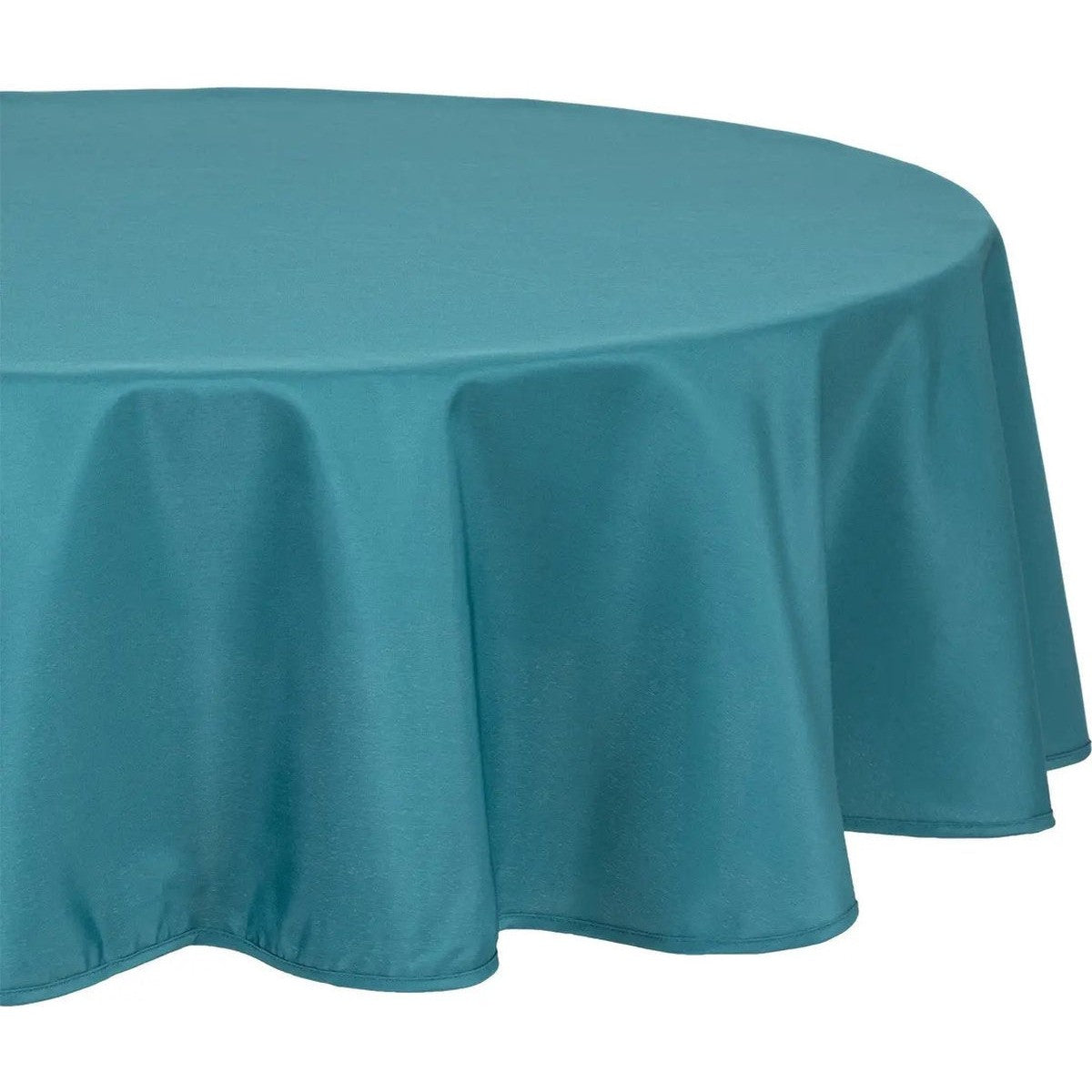 Atmosphera Tafelkleed rond - petrol blauw - Dia 180 cm - Eettafel tafellakens - polyester