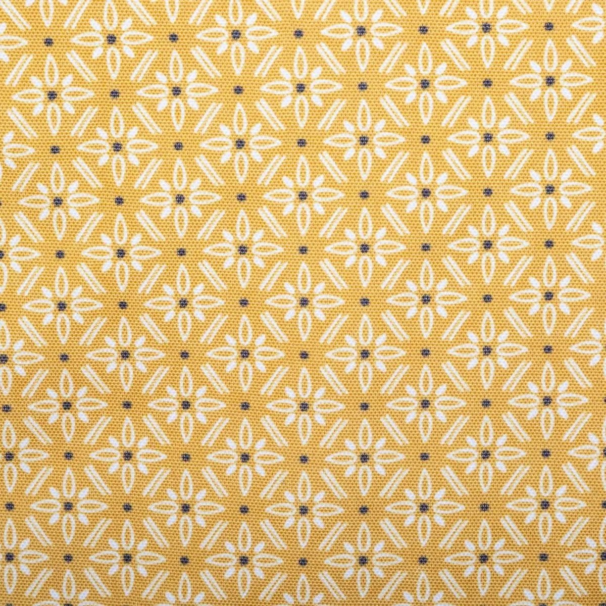 Atmosphera Tafelkleed van polyester rechthoekig 240 x 140 cm - geel met print - Eettafel tafellakens