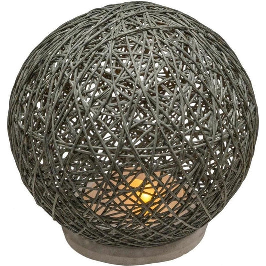 Atmosphera - Tafellamp - ⌀ 18,5 cm - Donkergroen - Cement Voet