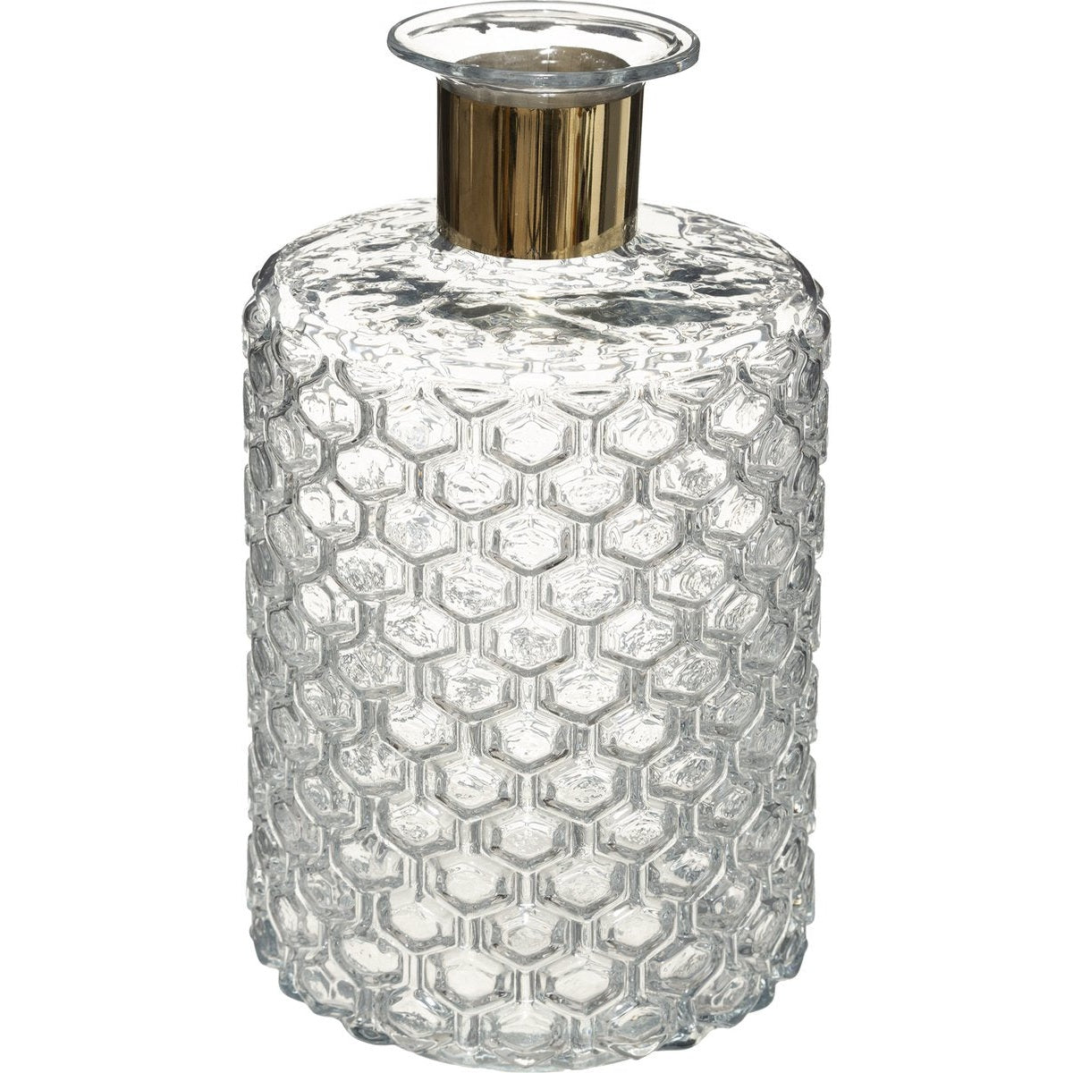 Atmosphera bloemenvaas Elegance - Apotheker Fles model - transparant - glas - 26 x 15 cm