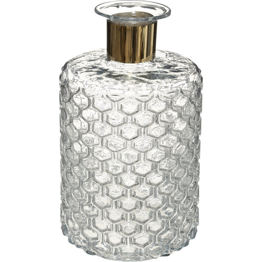 Atmosphera bloemenvaas Elegance - Apotheker Fles model - transparant - glas - 26 x 15 cm