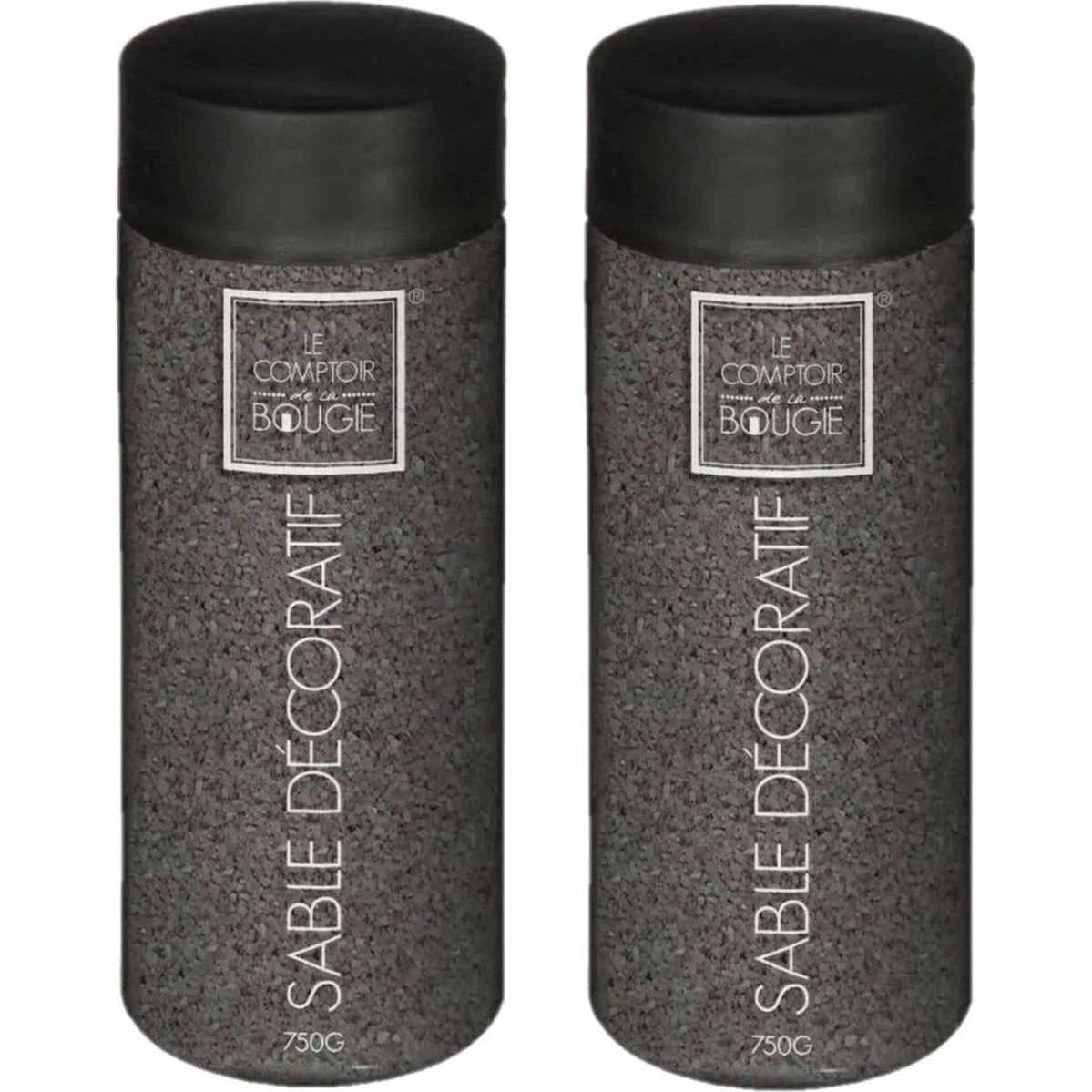 Atmosphera decoratie zand - 2x - zwart - 750 gram - Zandkorrels/hobby vulmateriaal