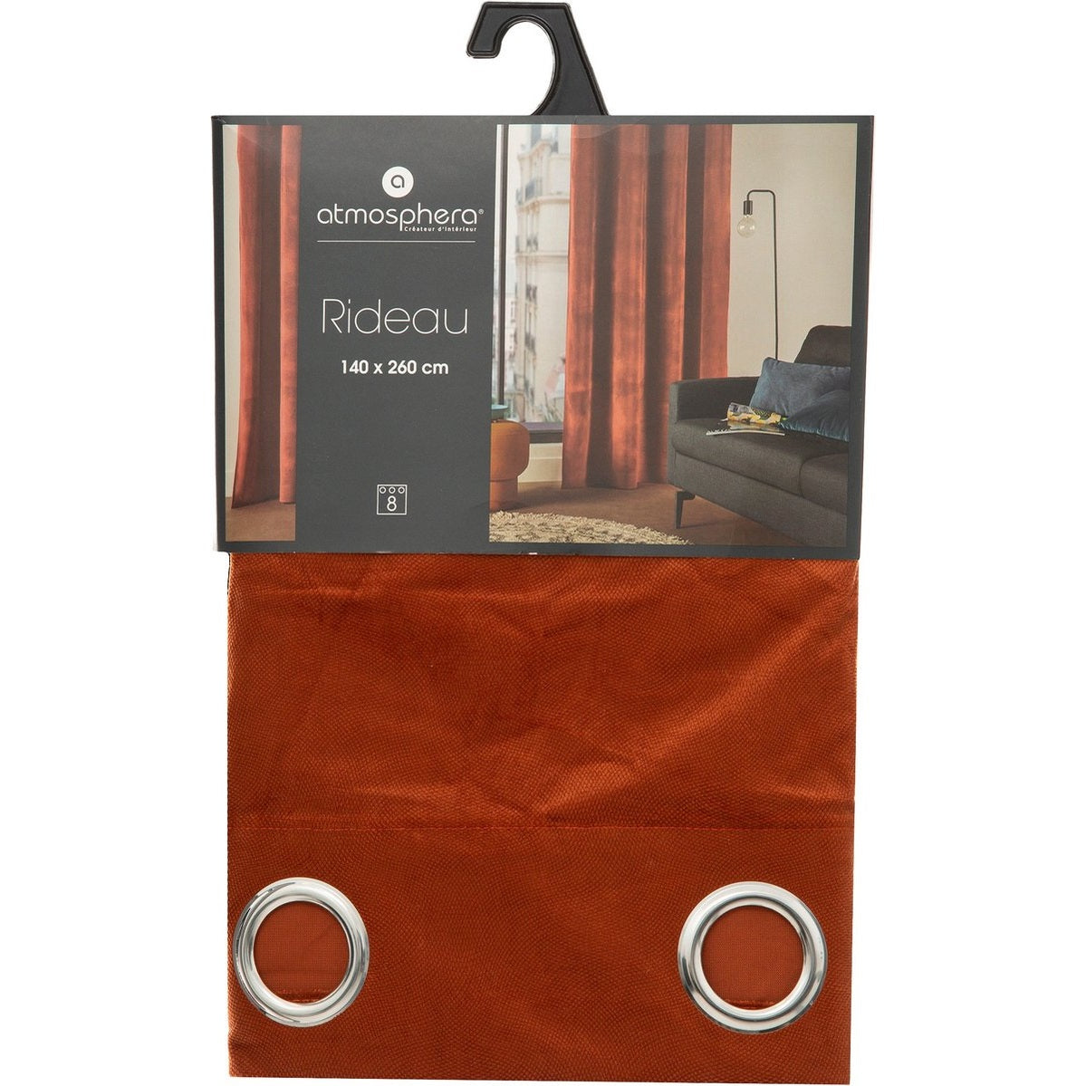 Atmosphera - gordijnen - 140x260cm - Verduisterend - Terracotta - MODESTNOVA