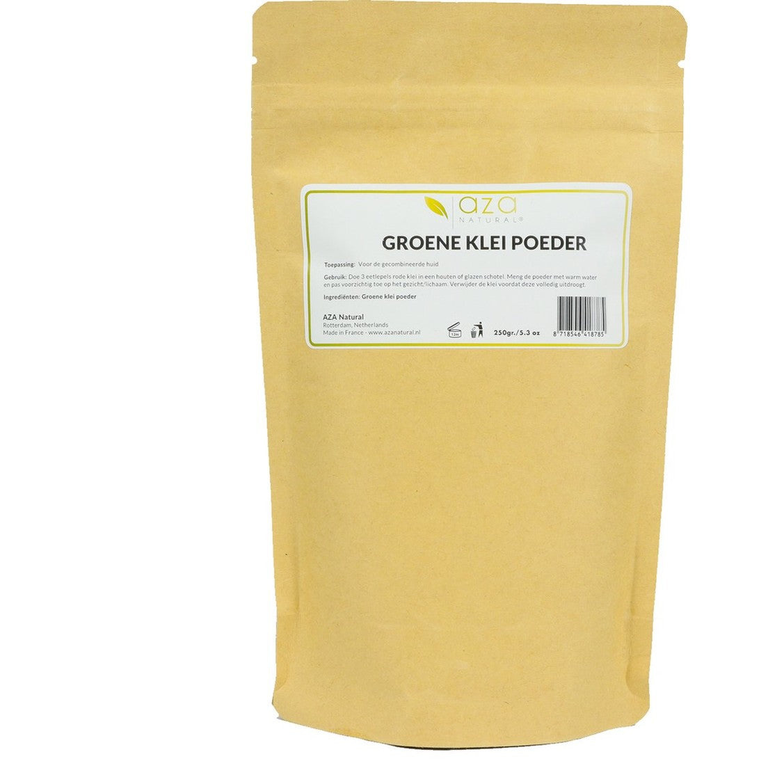 Aza Natural - Groene klei poeder - gezichtsmasker met een zuiverende werking