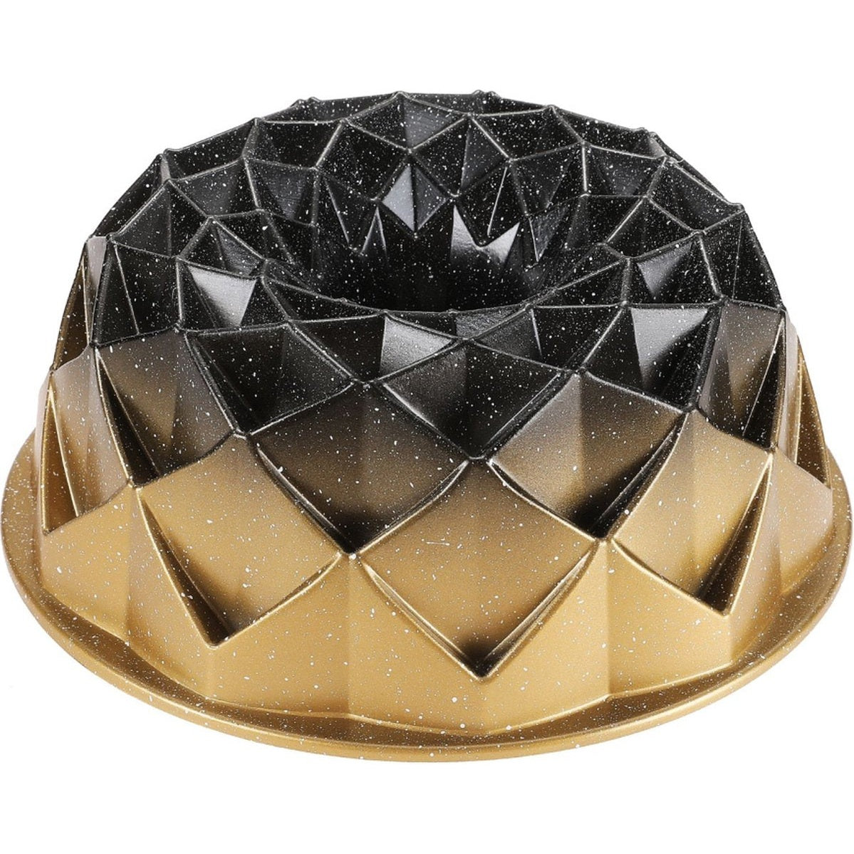 Bakvorm Gietaluminium geblokt 24cm - tulband bundt - Anti-aanbak Laag - Taartvorm - Springvorm - Goud - 24 cm