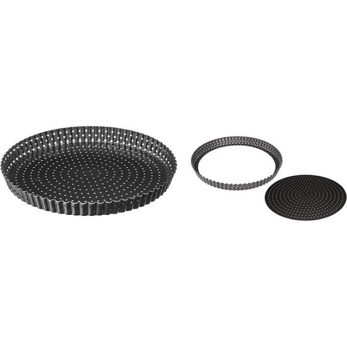 Bakvorm quiche / taart met losse bodem en geperforeerd 28 cm