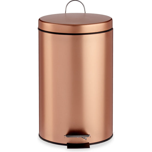 Berilo Pedaalemmer - koperkleurig - metaal - 12 liter - prullenbak