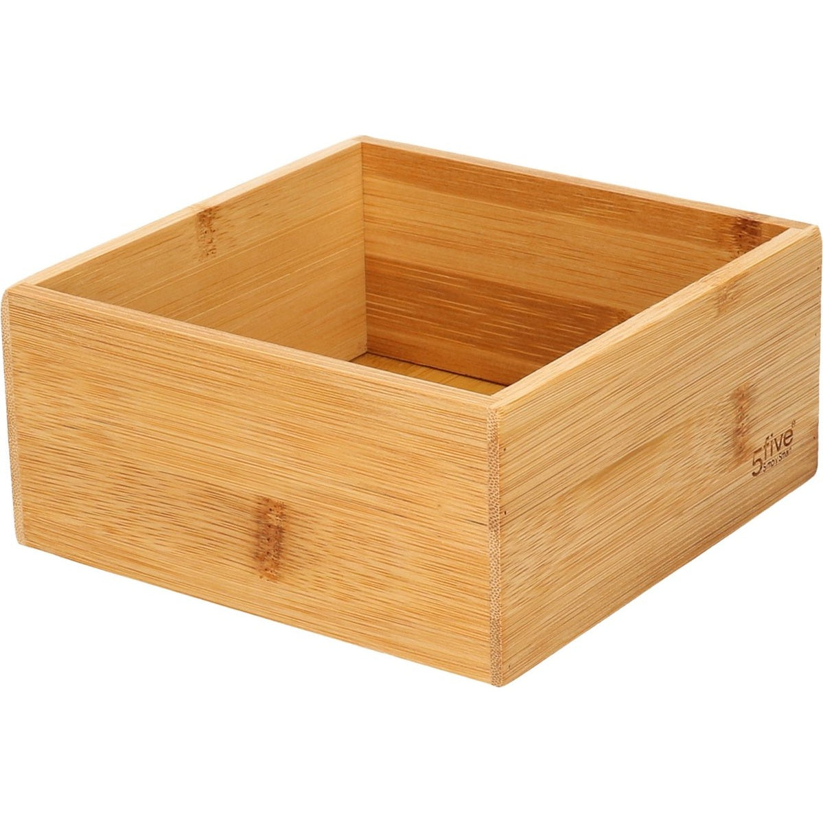 Bestekbak/keuken organizer 1-vaks Tidy Smart bamboe 15 x 15 x 7 cm