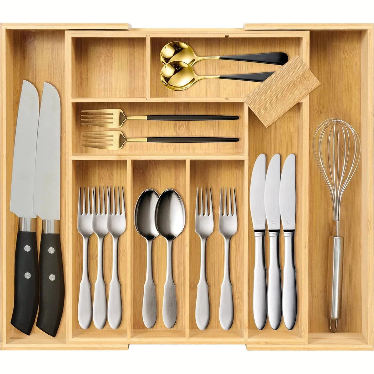 Bestekbak – luxe bestekcasette – bestek opslag voor laden – opbergen van bestek – cutlery organizer