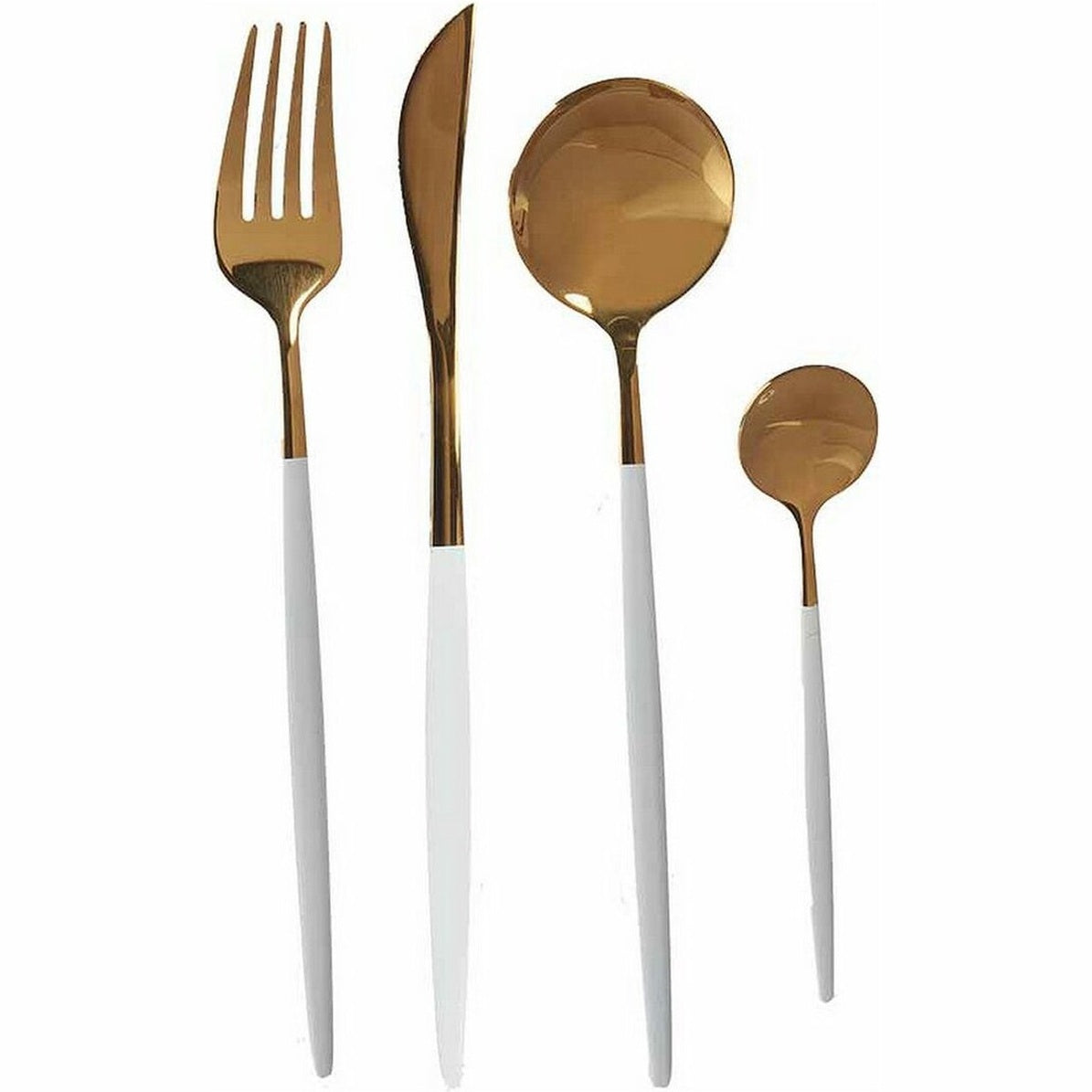 Bestekset Gouden Wit Roestvrij staal (8 pcs)