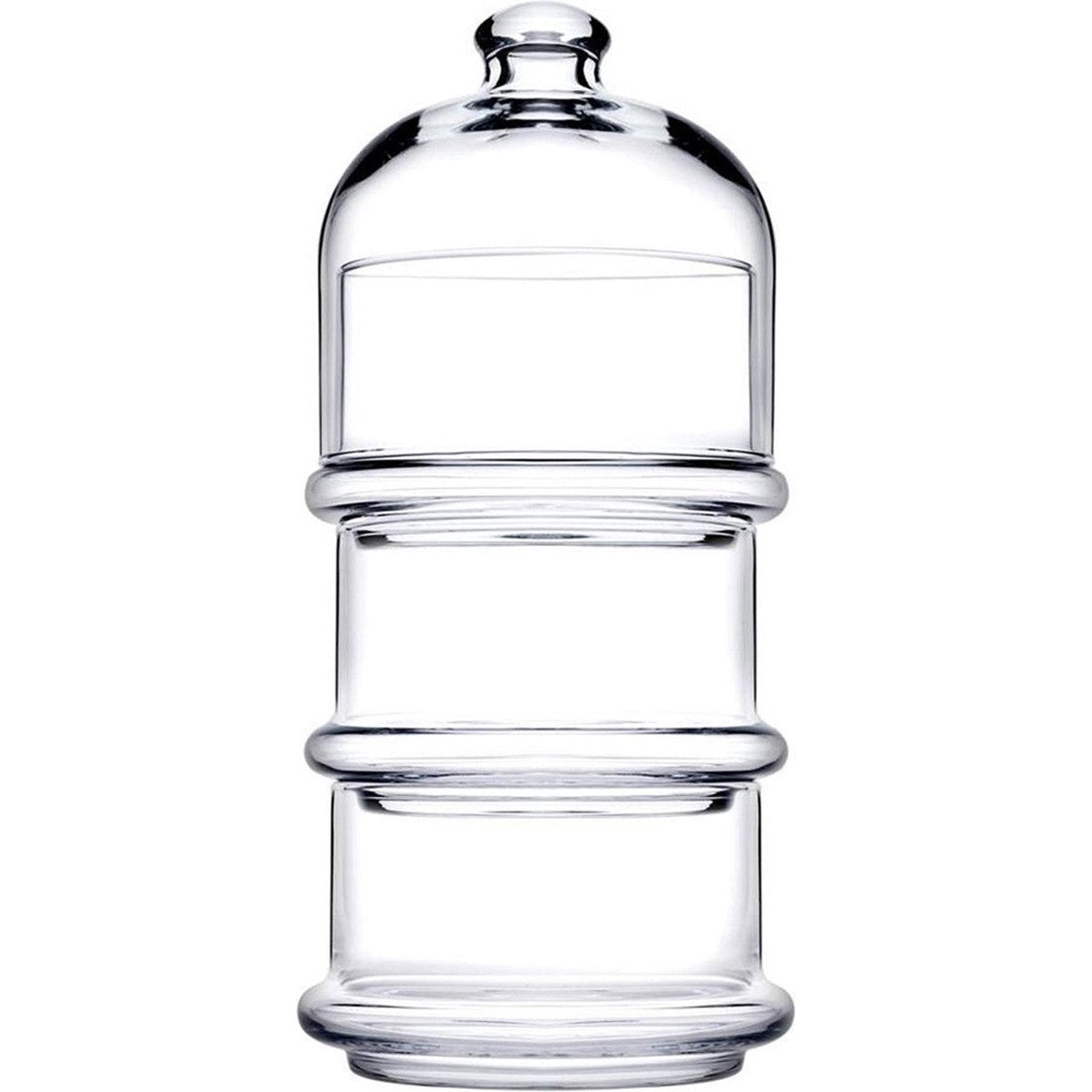 Bonboniére - 3 laags Glazen Voorraadpot - Met Deksel