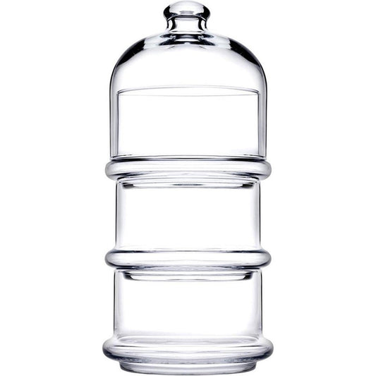 Bonboniére - 3 laags Glazen Voorraadpot - Met Deksel