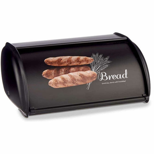 Broodmand Bread Zwart Metaal (23 x 14,5 x 35,5 cm)
