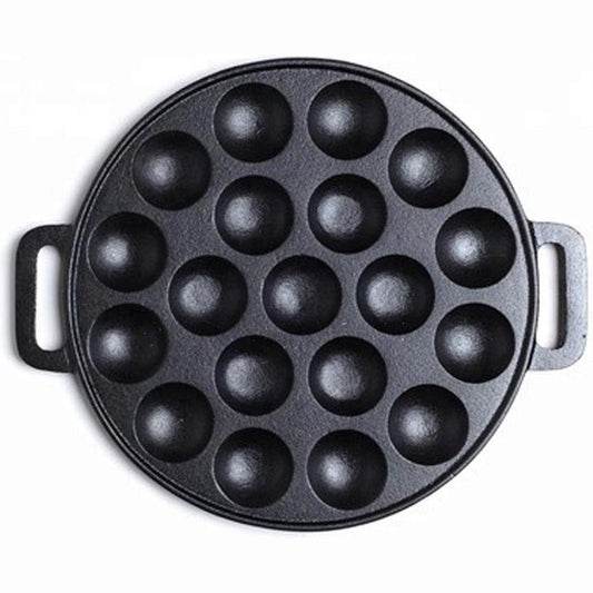 BunYa Poffertjespan - Ø 24 cm - 19 Poffertjes - Gietijzer - Zwart