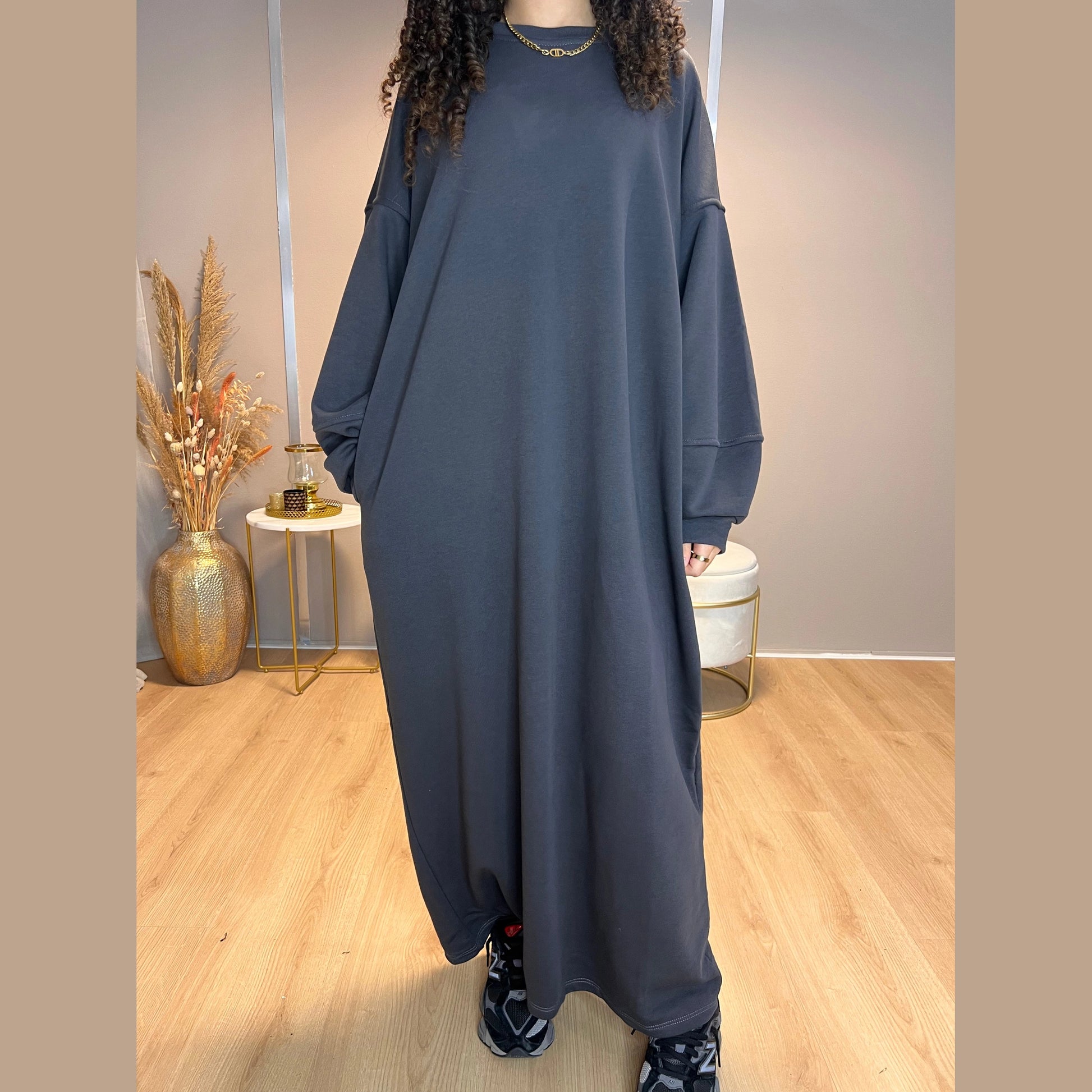 Comfy Jurk - Donkergrijs - MODESTNOVA