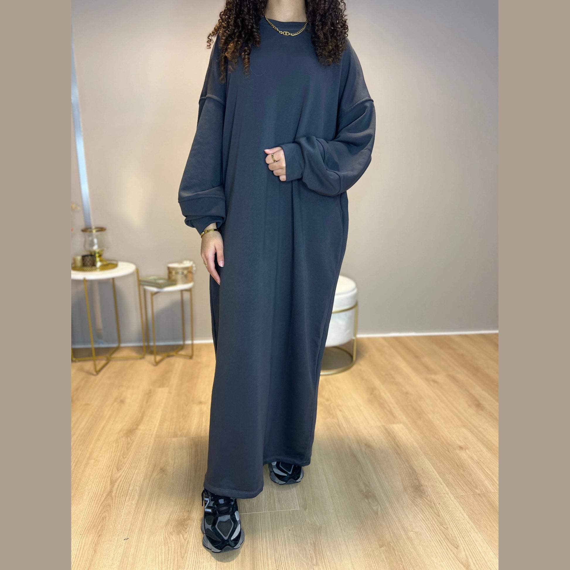 Comfy Jurk - Donkergrijs - MODESTNOVA