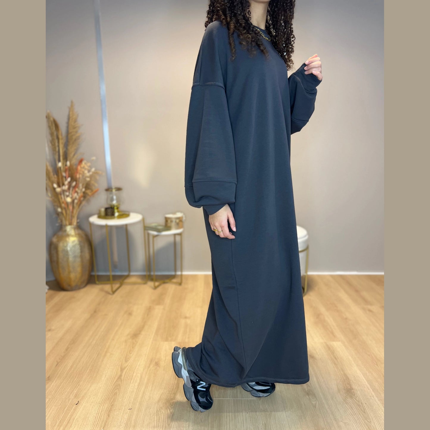 Comfy Jurk - Donkergrijs - MODESTNOVA