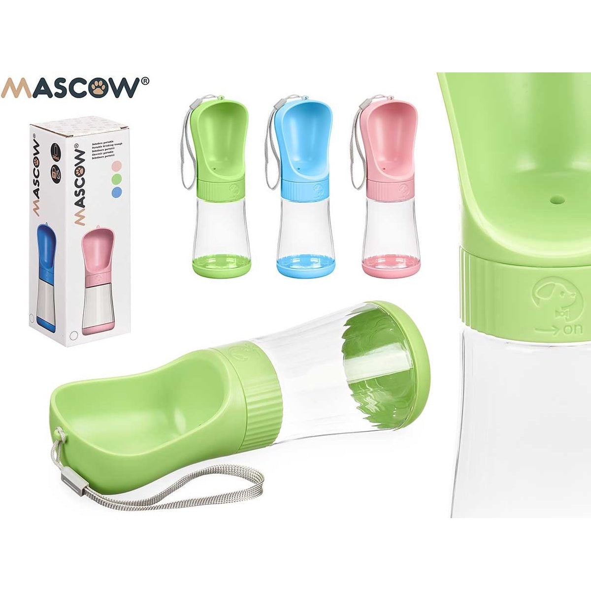 Draagbare Waterbak Voor Honden - Groen - Honden Waterfles - 330ml - Honden bidon - Honden Drinkfles