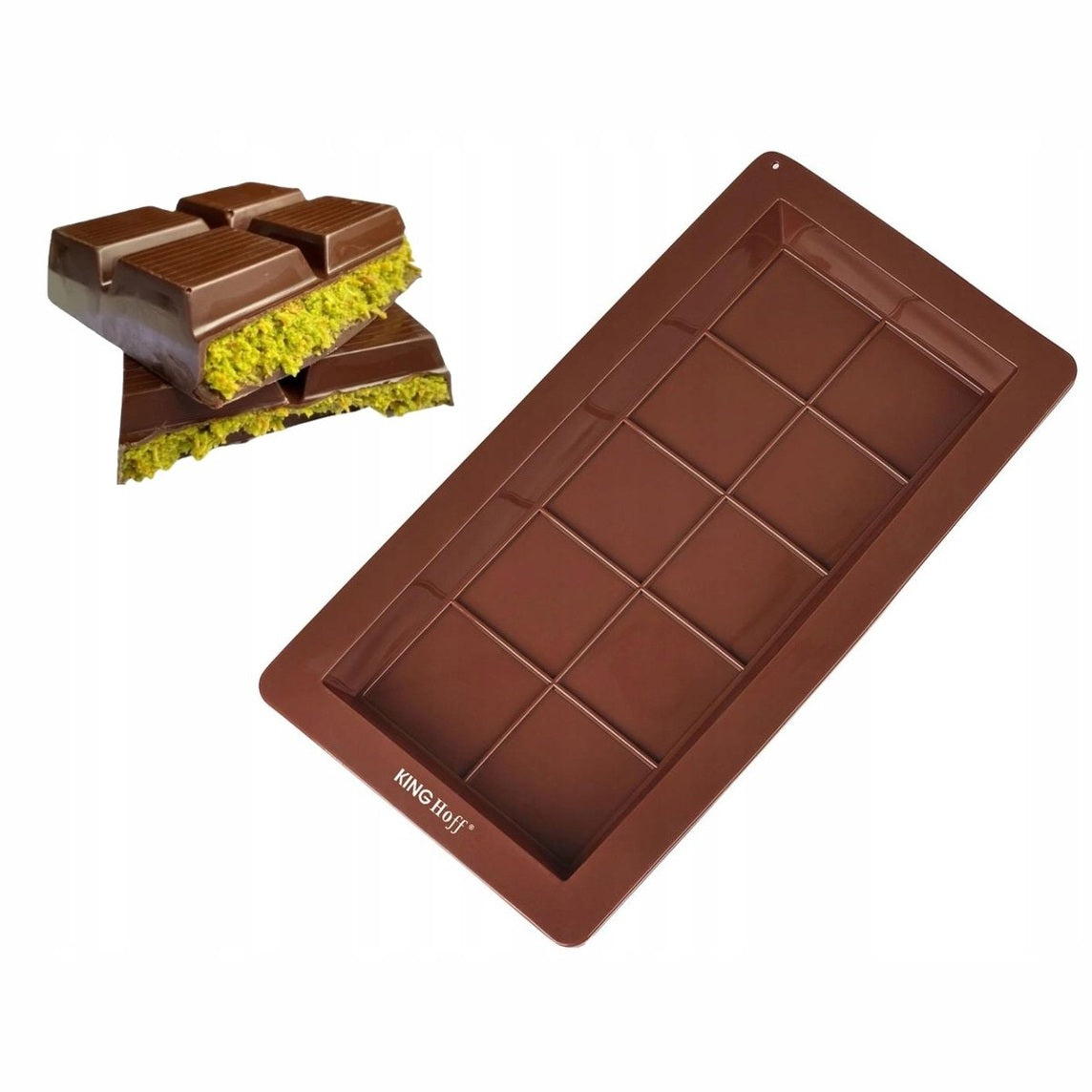 Dubai Chocolate Siliconen Chocoladevorm - Siliconen Vorm 25×13,5 cm - Dubai Reep, Bakvorm, Candy Bar