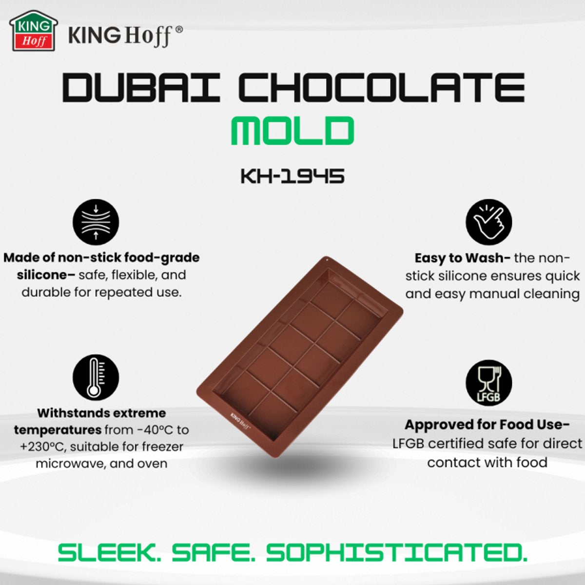Dubai Chocolate Siliconen Chocoladevorm - Siliconen Vorm 25×13,5 cm - Dubai Reep, Bakvorm, Candy Bar