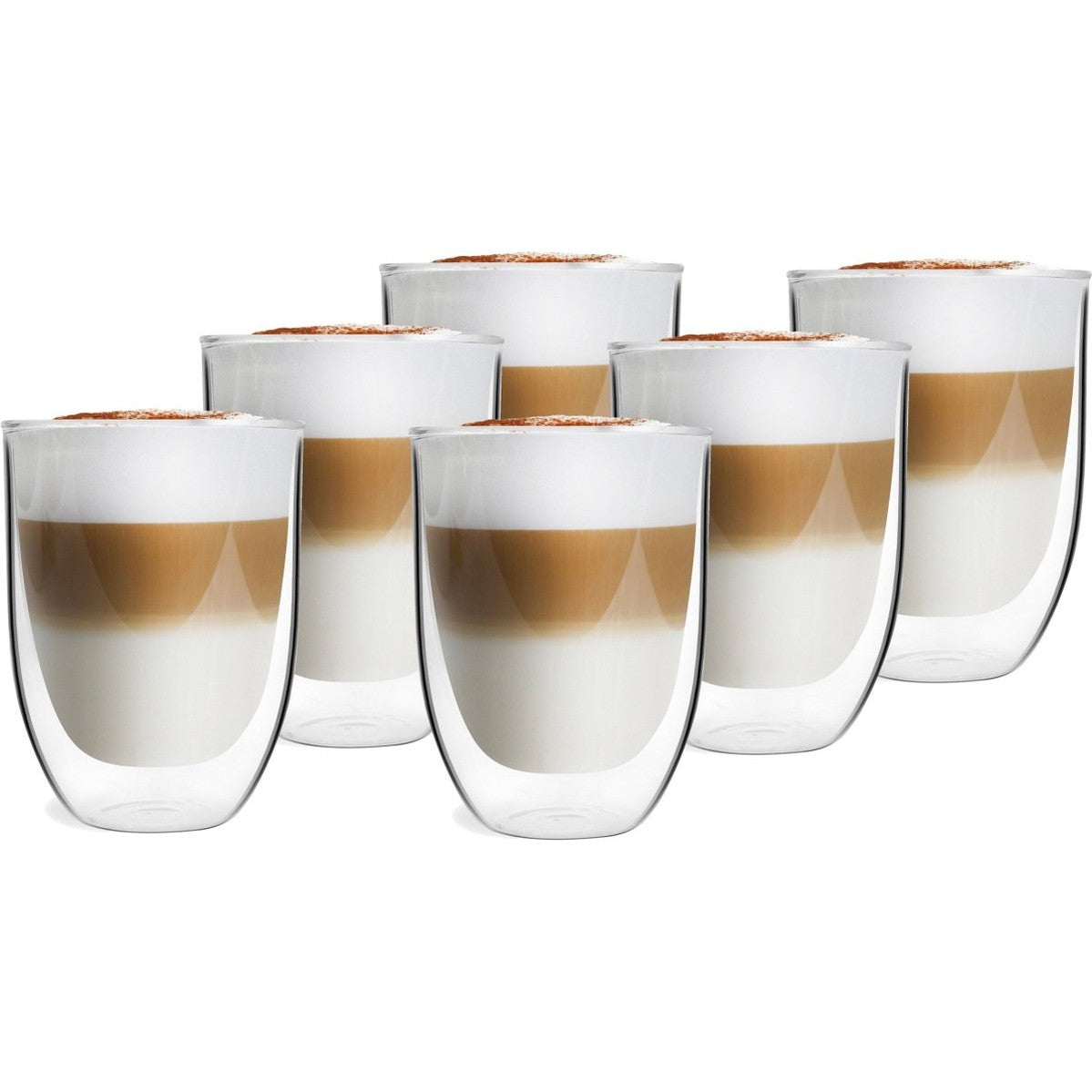 Dubbelwandige Koffieglazen - Latte Macchiato Glazen – Theeglazen - Set van 6 stk - 325 ml