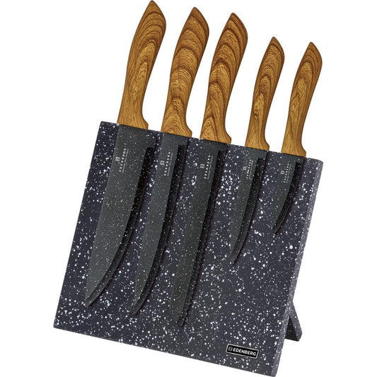 Edënbërg Prestige Line - Luxe Messenset met Magnetisch Blok - RVS - 6 delig