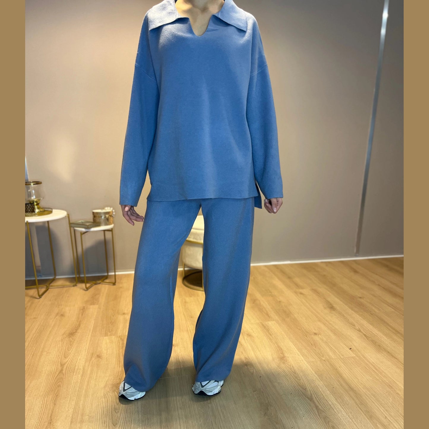 Elara Twinset - Blue - MODESTNOVA