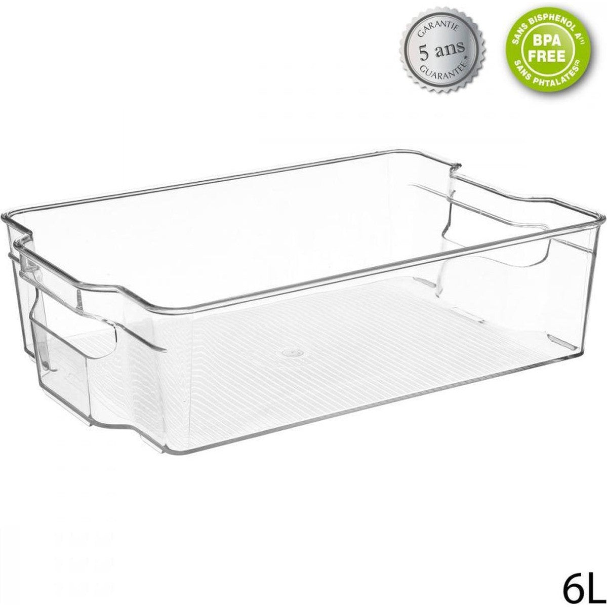 Five® | Koelkast opbergers set (koelkast bak C)   | Transparant | Stapelbaar