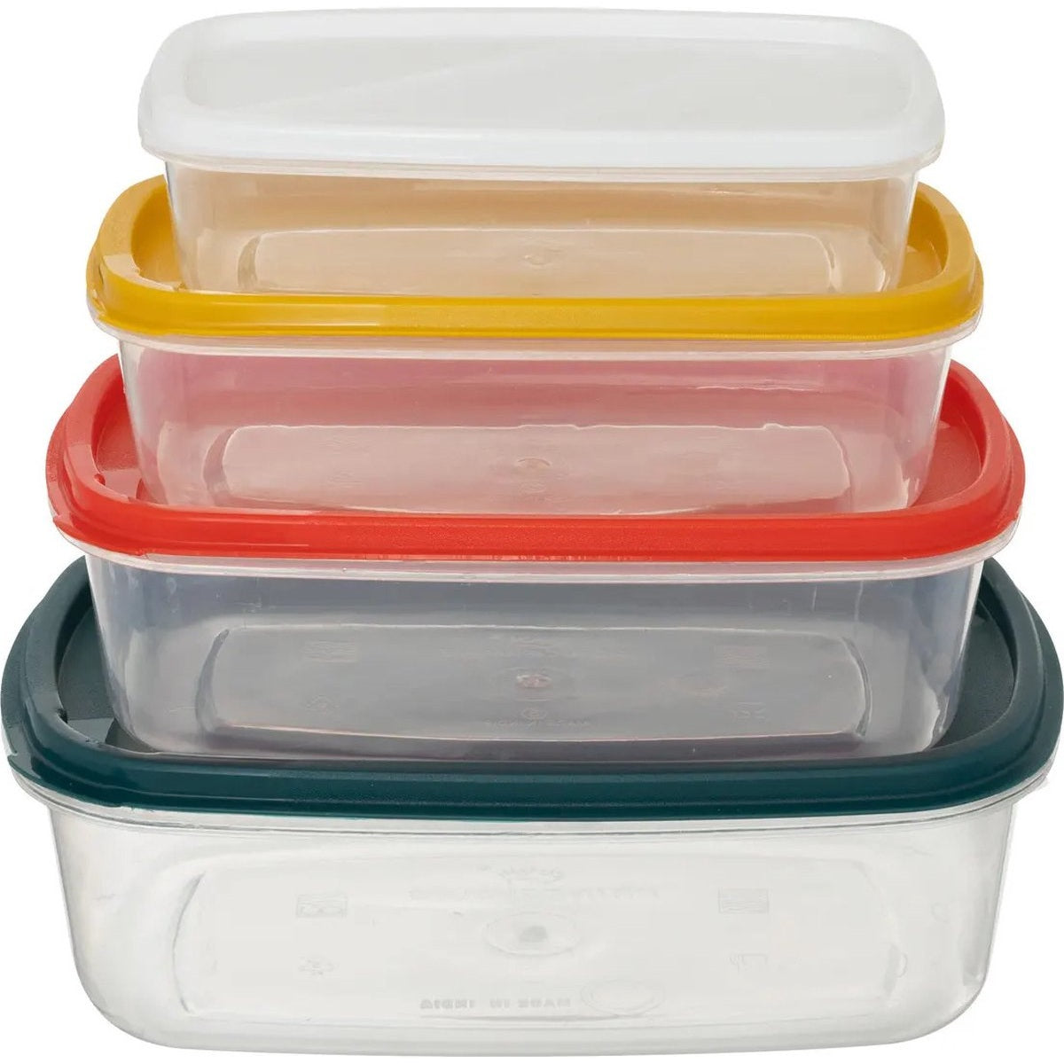 Five® Nestbare vershoudbakjes - 120395 - Nestbaar, Met deksel, Magnetronbestendig, Diepvriesbestendig, BPA-vrij