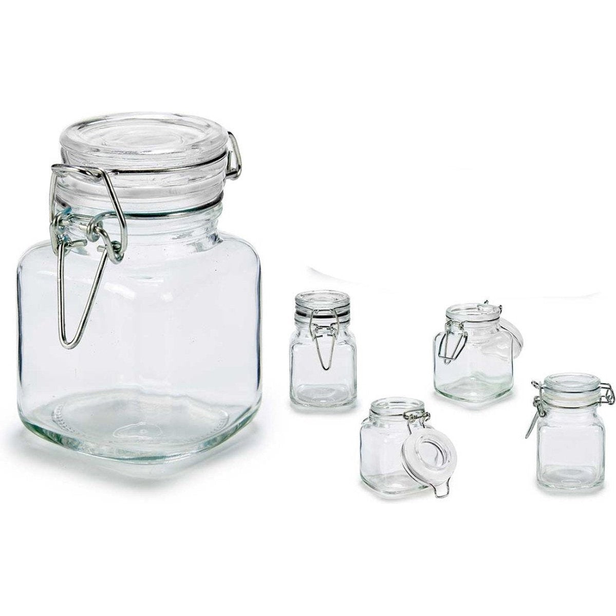 Glazen pot Transparant (5 pcs) (90 ml) (5 Onderdelen)