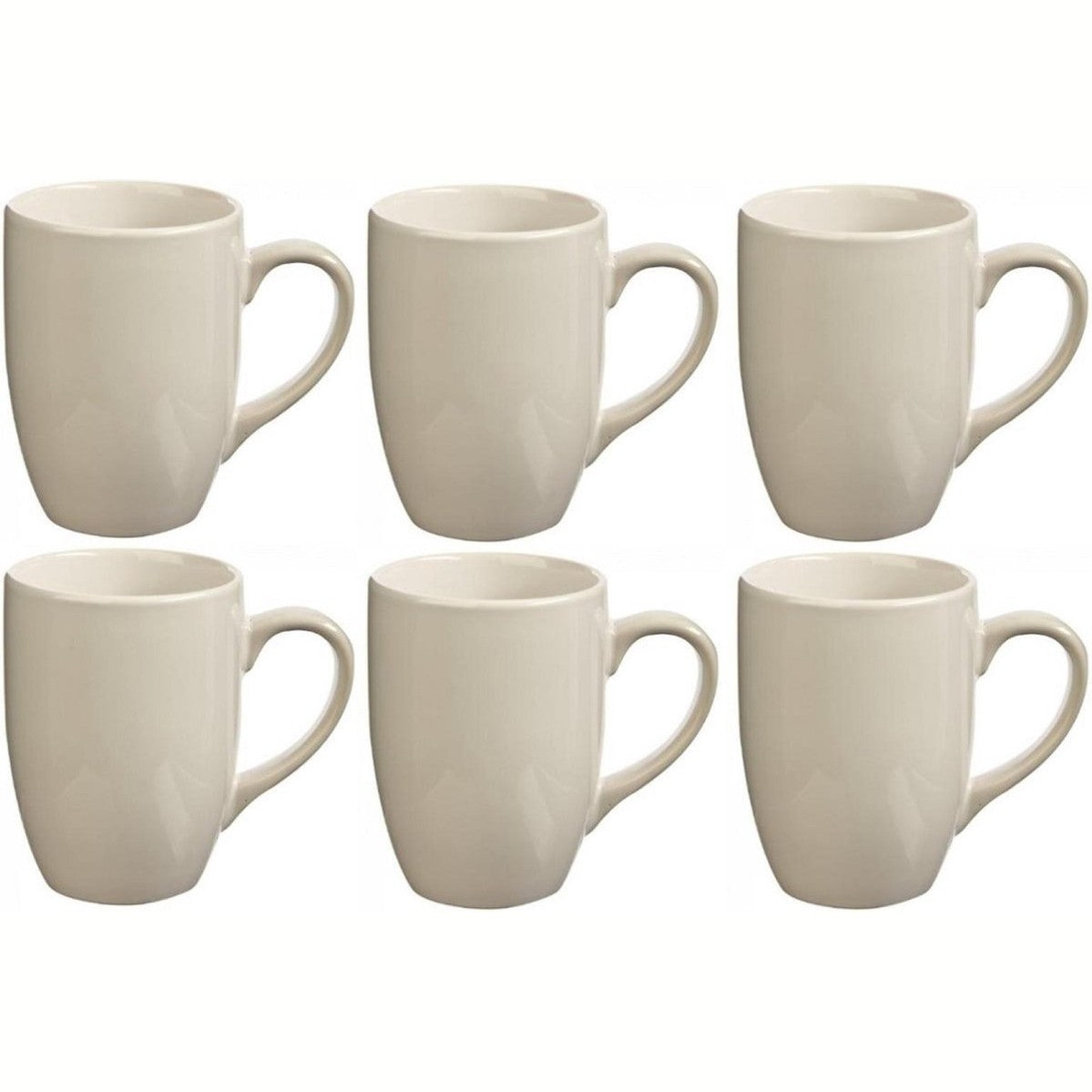 Grote Secret de Gourmet koffie mokken, wit, 360 ml, 6 stuks