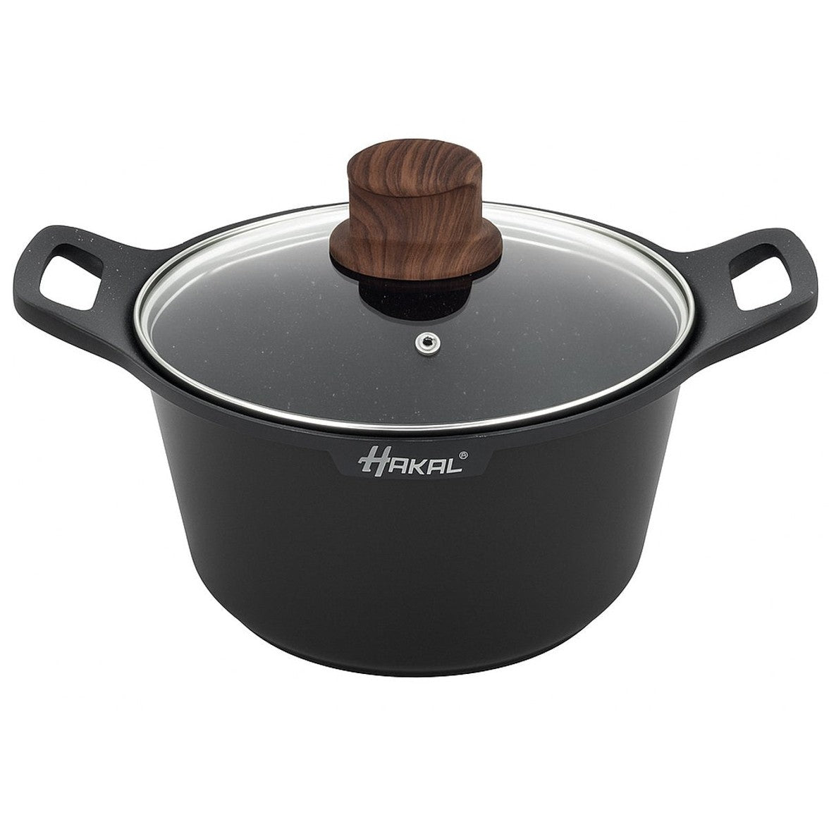 Hakal Gietaluminium Kookpan met Glazen Deksel – 28 cm