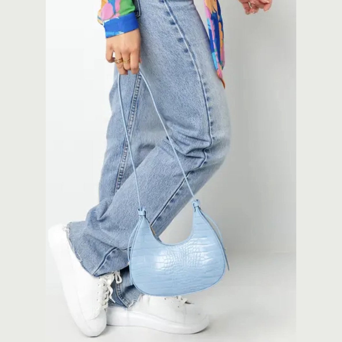 Handbag imitation leather with print