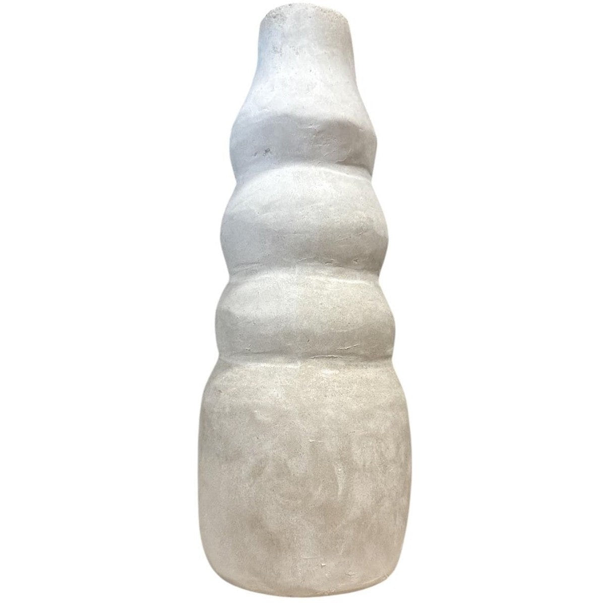 Handgemaakte Vaas 32 cm - Organische Design Vaas - Aardewerk met Betonlook - Natuursteen Kleur