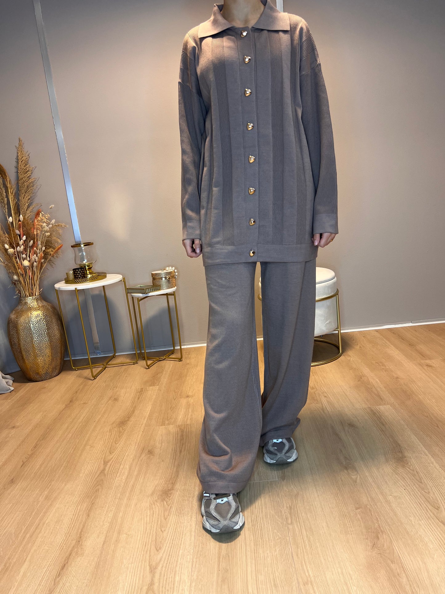 Merve Twinset - Bruin