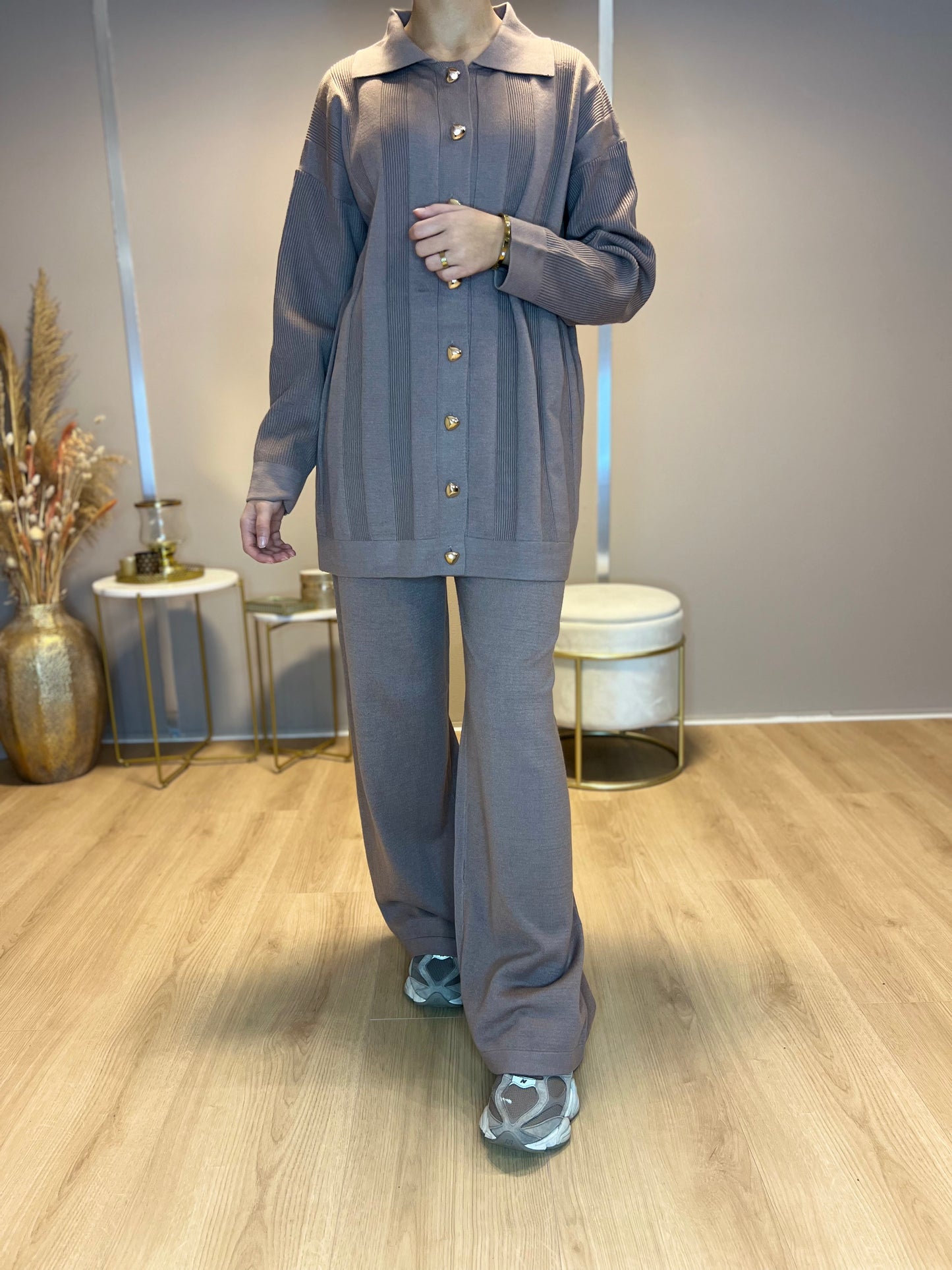 Merve Twinset - Bruin