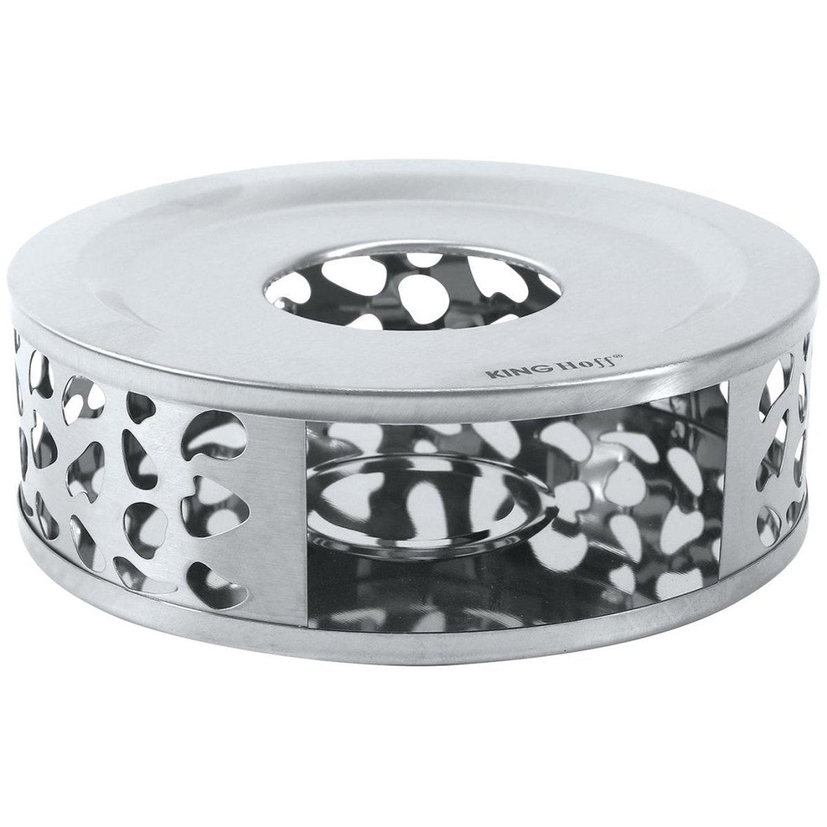 KINGHOFF KH-1898 Theewarmer – RVS, Ø15 cm, Langdurige Warmtebehoud voor Theepotten en Karaffen - Theepot Verwarmer - Waxinelichthouder