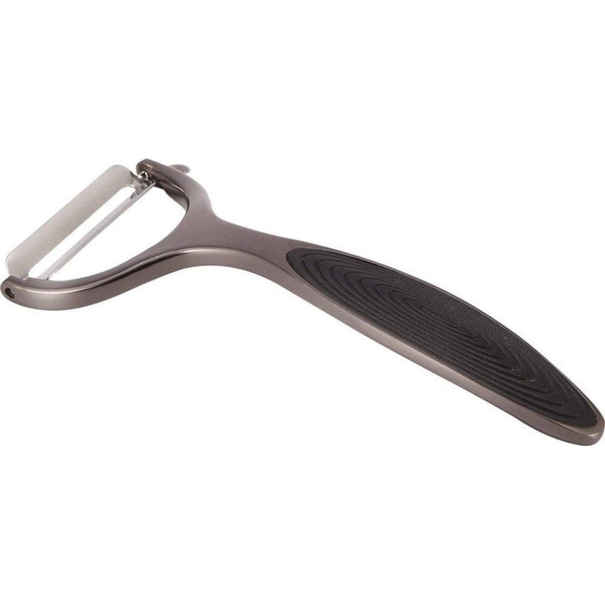 KINGHOFF dunschiller voor groenten en fruit met ergonomische antisliphandgreep en siliconen inzetstuk.