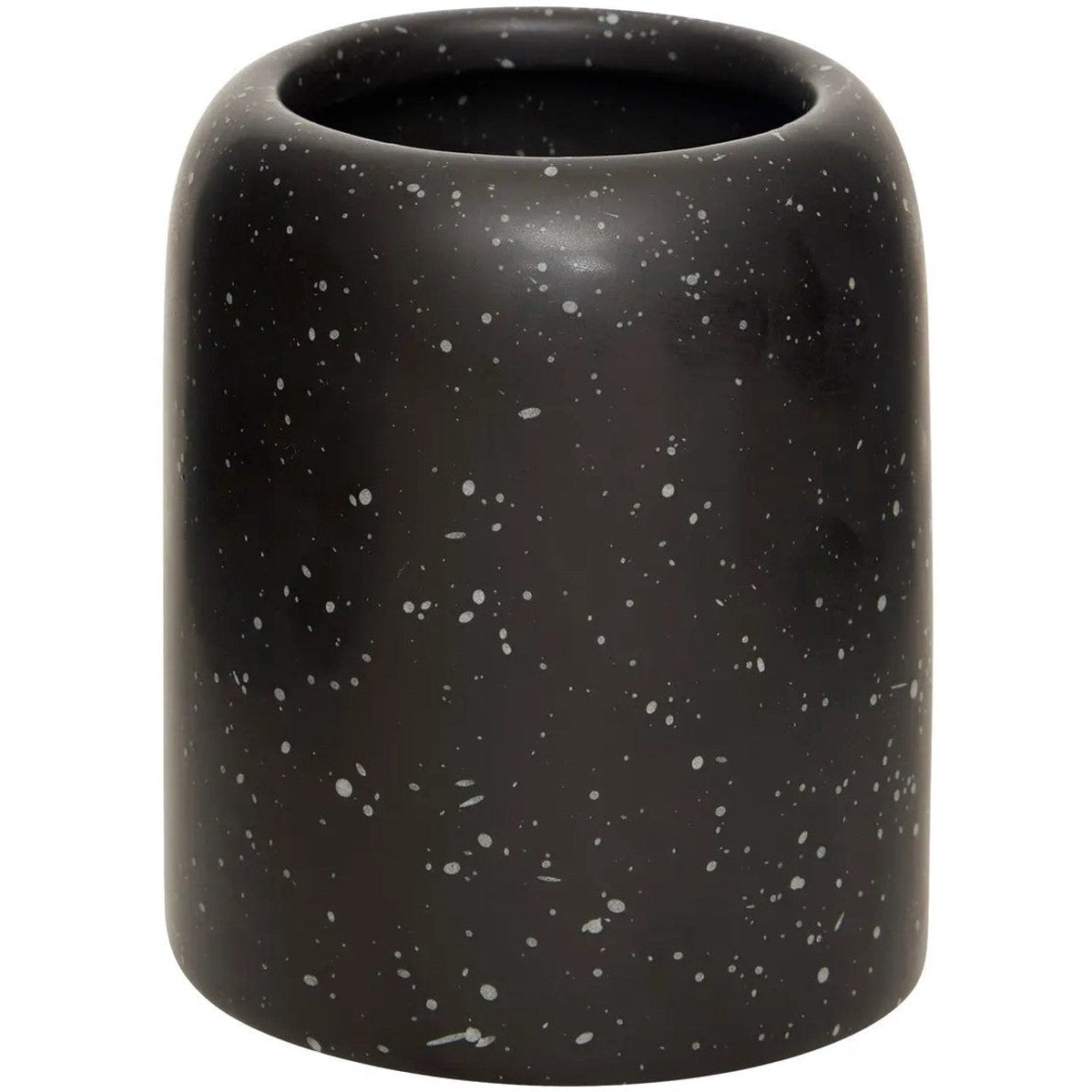 Keramisch Voorraadpotje Zwart - Ø 10 cm x H. 15 cm - Dolomiet Aardewerk - Luchtdicht - Keukenorganisatie - MODESTNOVA