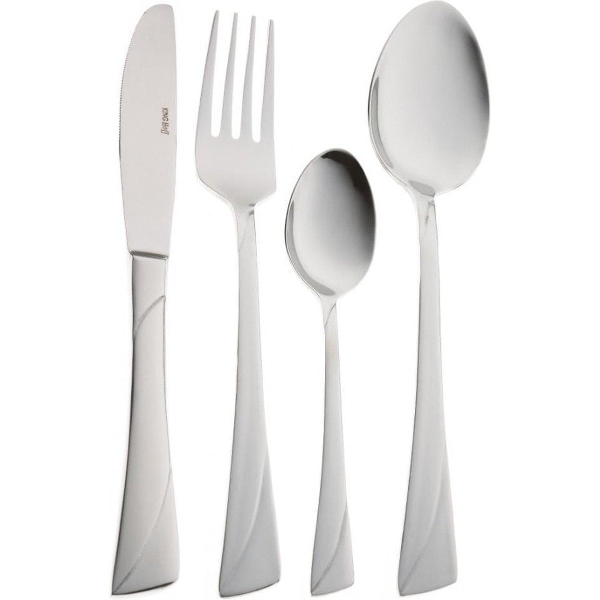 Kinghoff 1350- bestekset 24 delig - 6 persoons - mat - 18/10 staal