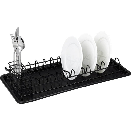 Kinghoff 1479 - Afdruiprek staal-kunststof 50,5x24,5x9,5cm zwart