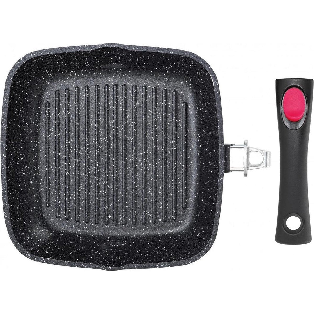 Kinghoff 1511 grillpan - 28x28 cm - marble coating - inductie