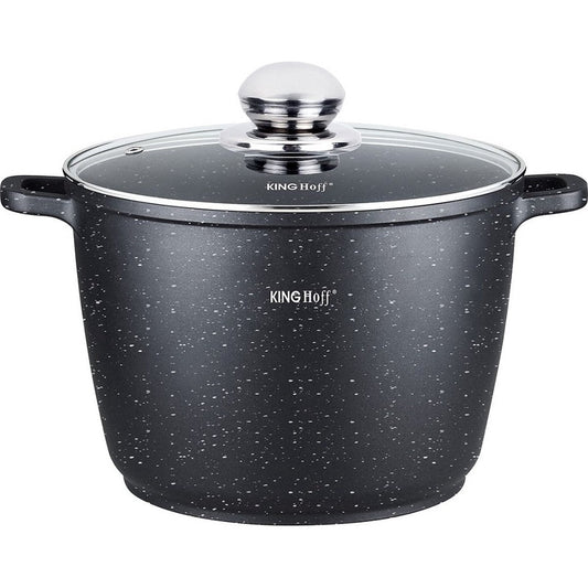 Kinghoff 1599 - Hoge Braadpan - 28 cm - marmer coating - 10 liter - kookpan