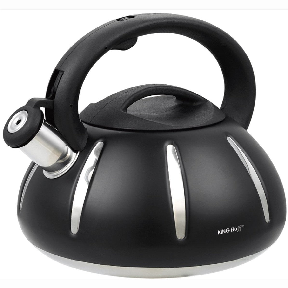 Kinghoff 1835 fluitketel - 3L - RVS - alle warmtebronnen - Zwart