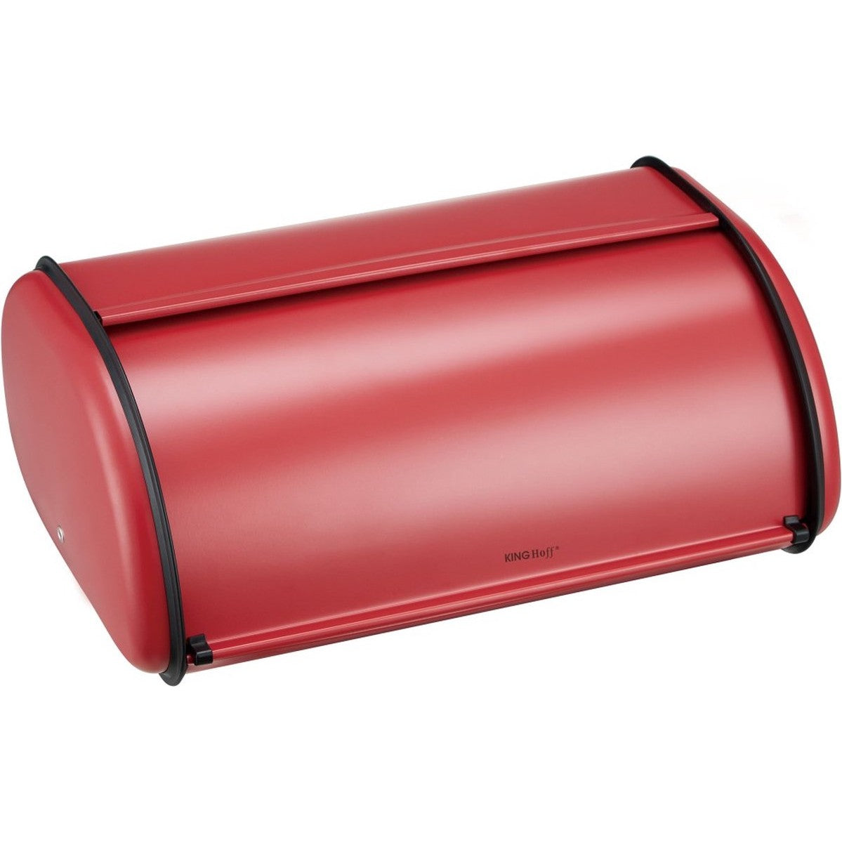 Kinghoff 1865 - Broodtrommel groot - RVS - Rood - Retro - 44 x 27 x 18,5 cm