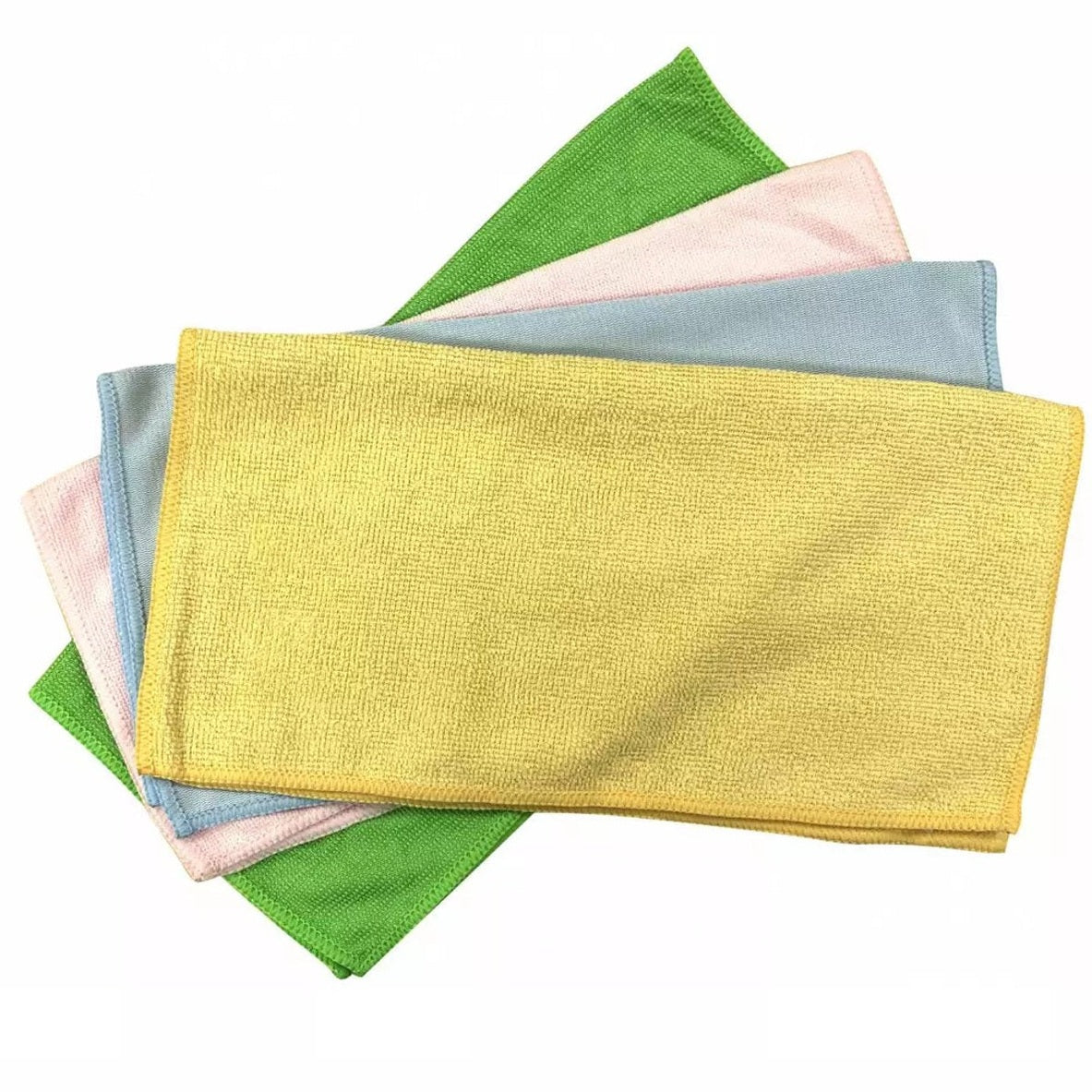 Kinghoff KH2115 Microvezel Doekjes Set - 4-delige Kleurgecodeerde Doekjes (32x32 cm) voor Meubels, Glas, Keuken en Meer