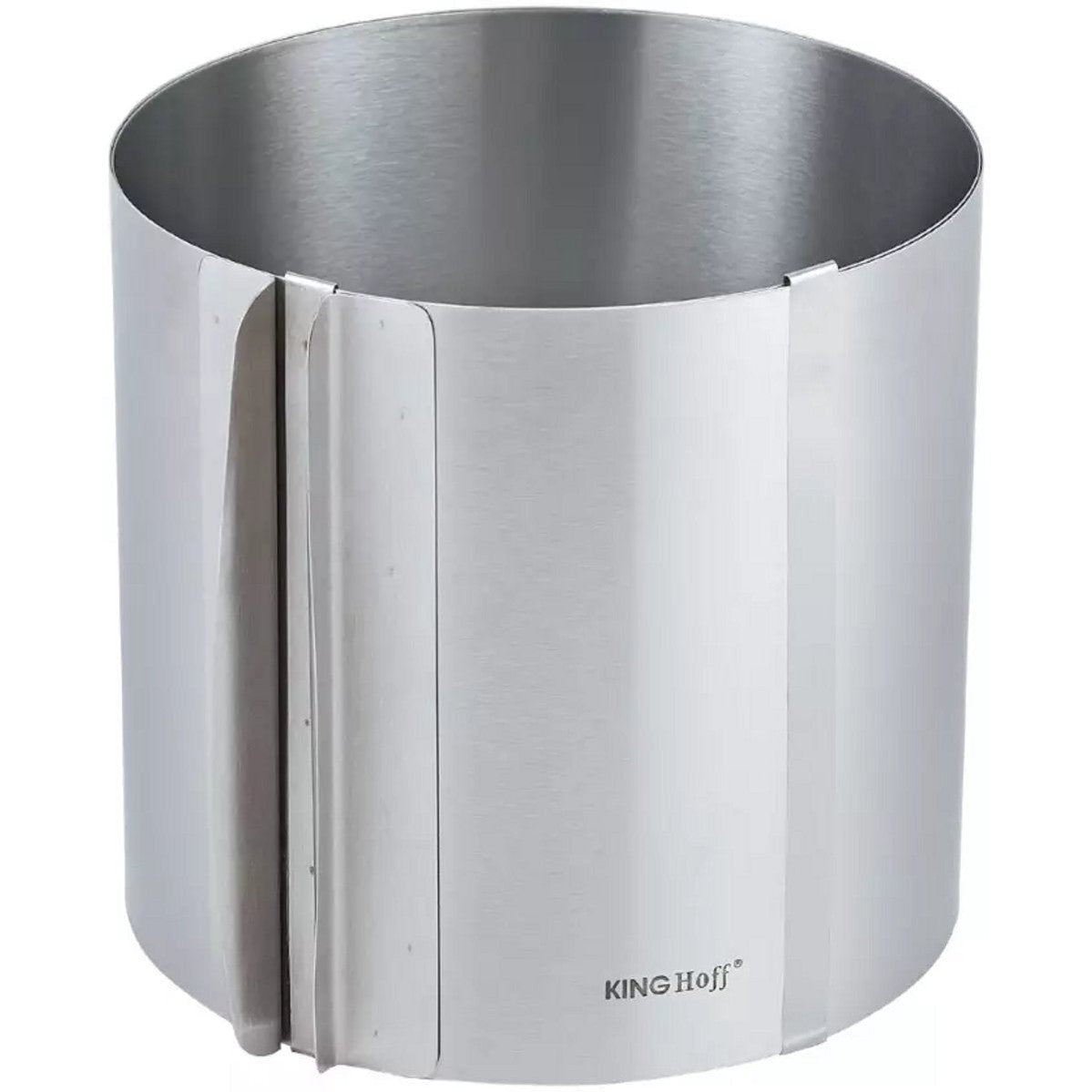 Kinghoff Ronde Verstelbare Cake Ring - Roestvrij Staal - Ø 16-30 cm x 15 cm Hoogte - Satijn Afwerking - Verstelbare taartvorm - Bakvorm