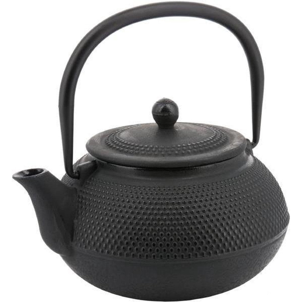 Kinghoff Theepot Gietijzer - 0,85l - met filter - zwart